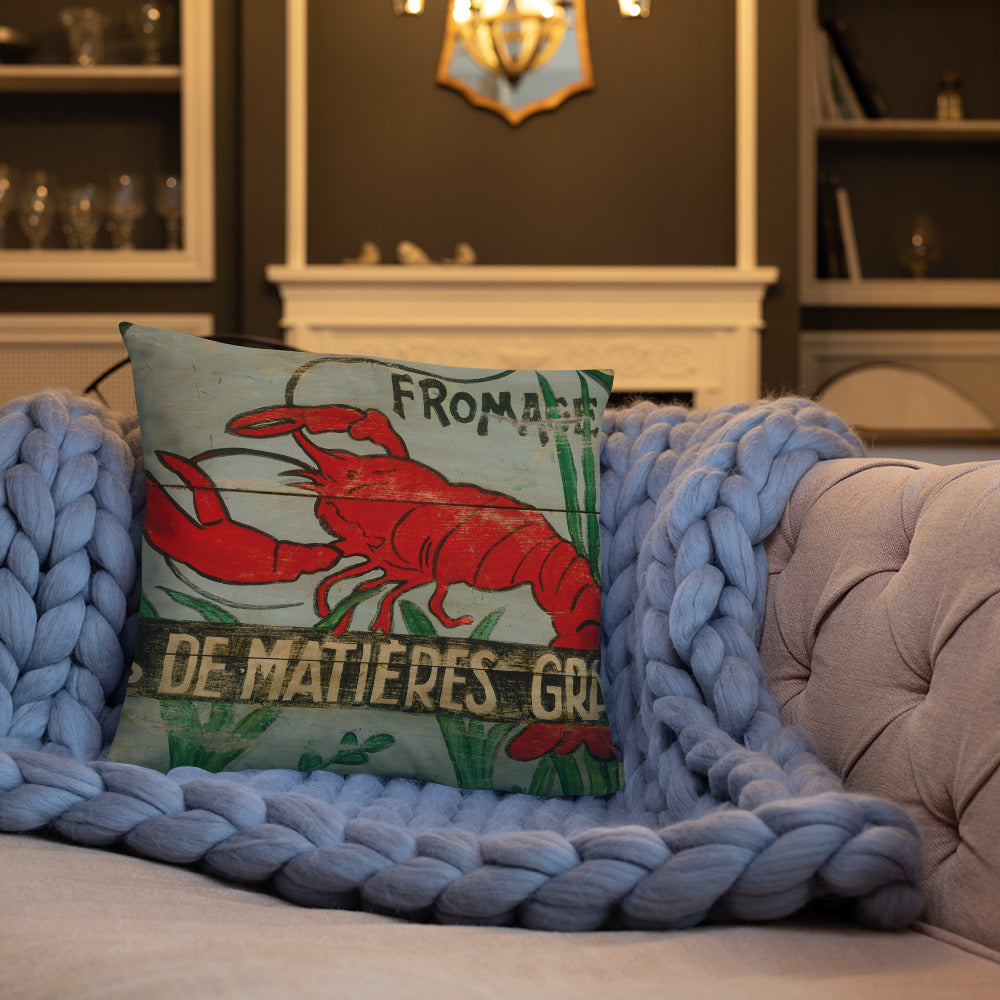 18 x 18 Red Lobster Throw Pillow
