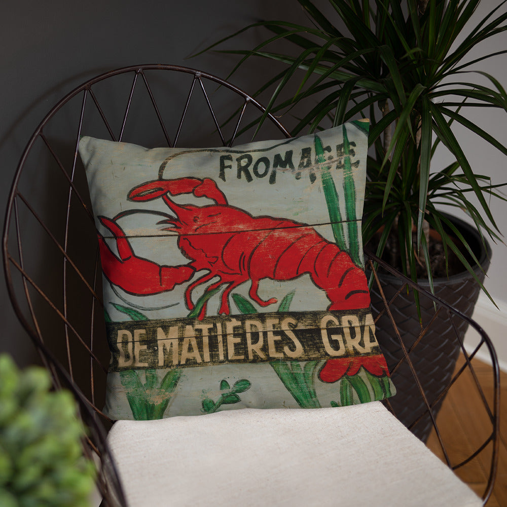 18 x 18 Red Lobster Throw Pillow
