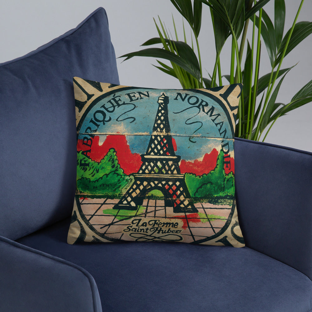 18 x 18 Eiffel Tower Throw Pillow