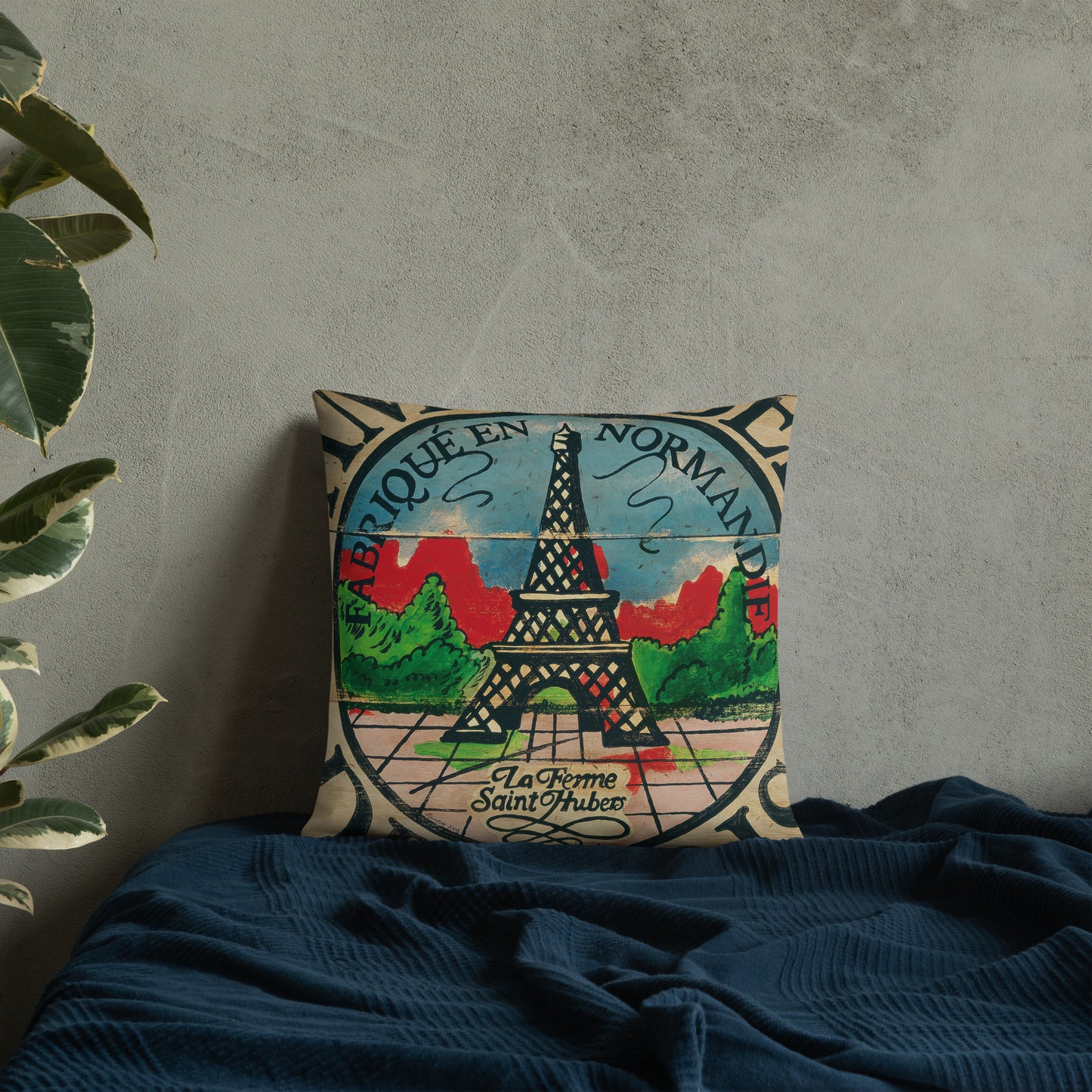 18 x 18 Eiffel Tower Throw Pillow