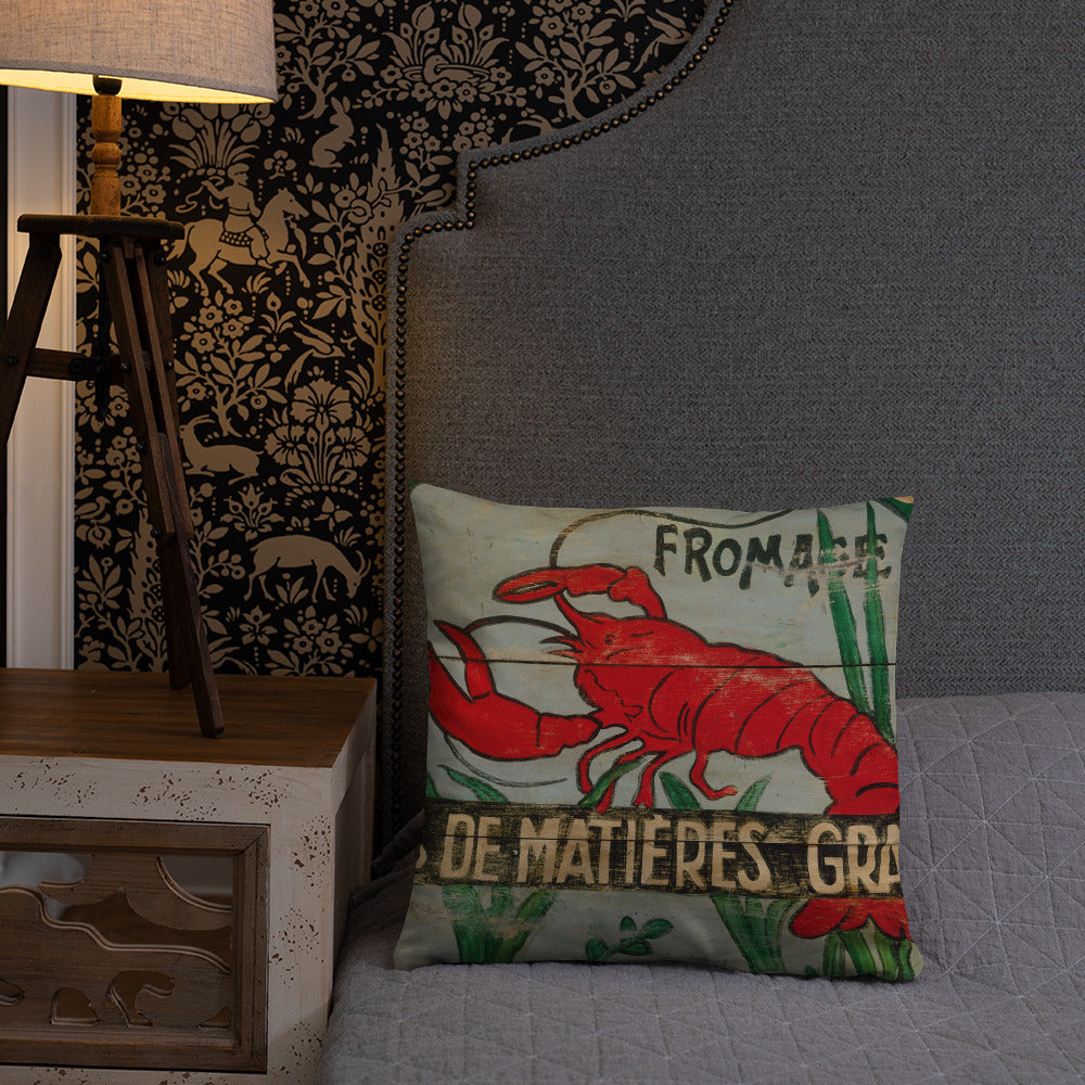 18 x 18 Red Lobster Throw Pillow