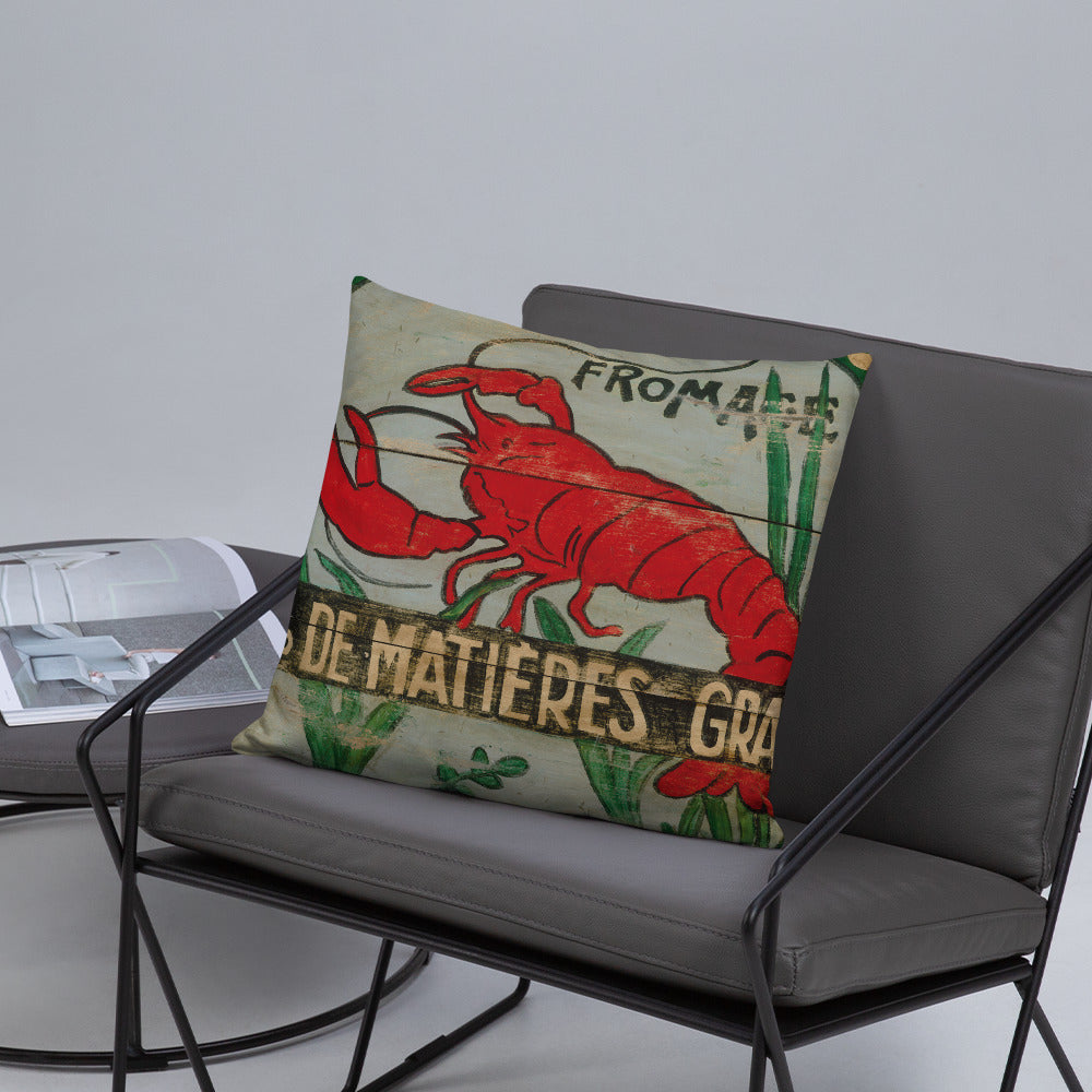 18 x 18 Red Lobster Throw Pillow