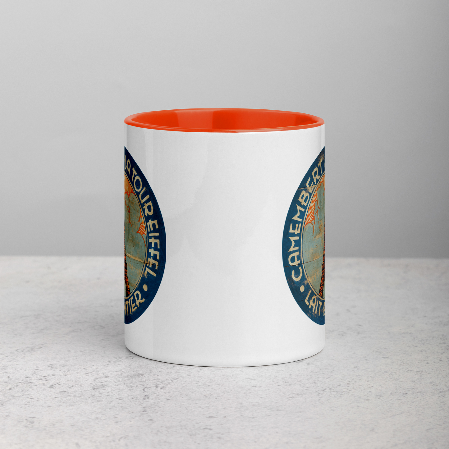 Eiffel Tower in Clouds Mug with Color Inside