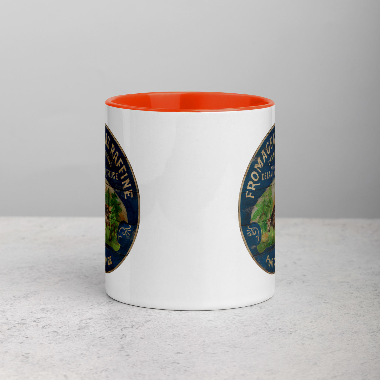 Happy French Goat Mug with Color Inside