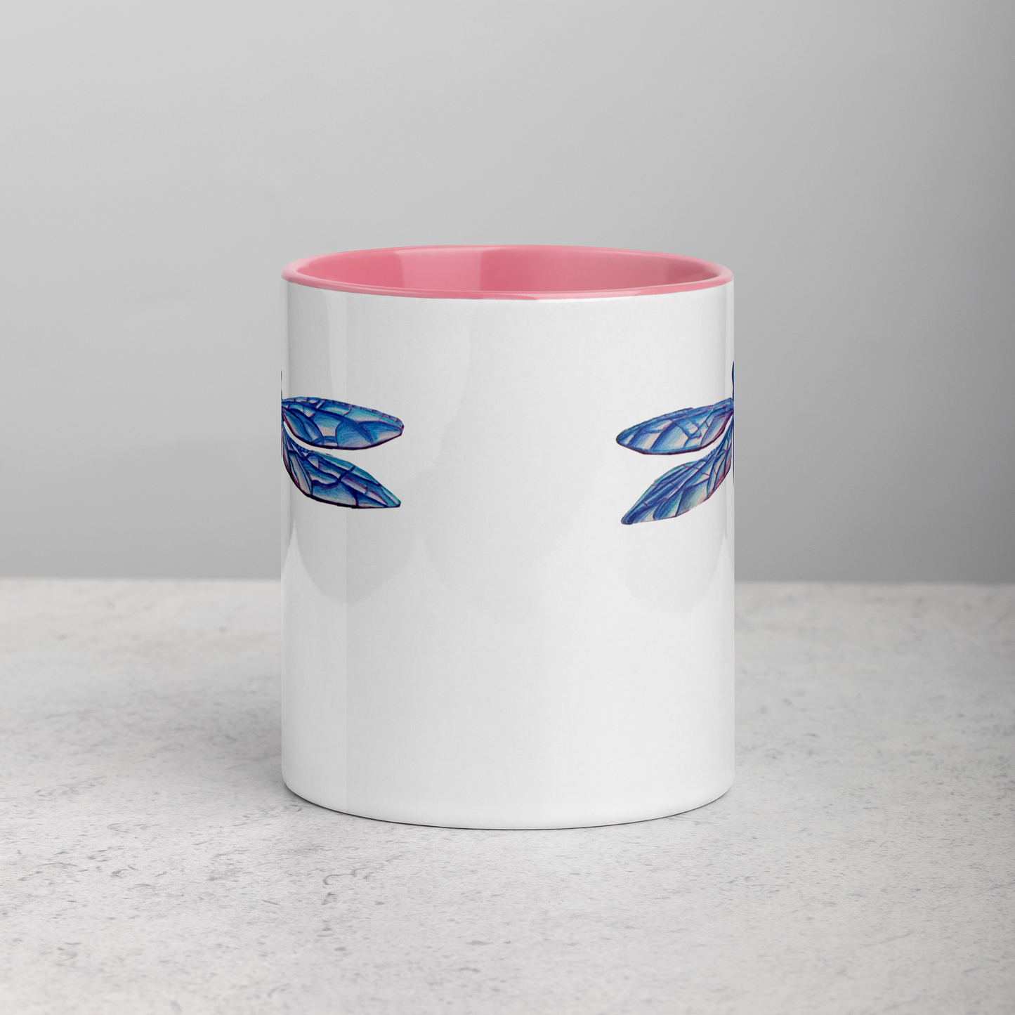 Dragonfly Mug with Color Inside