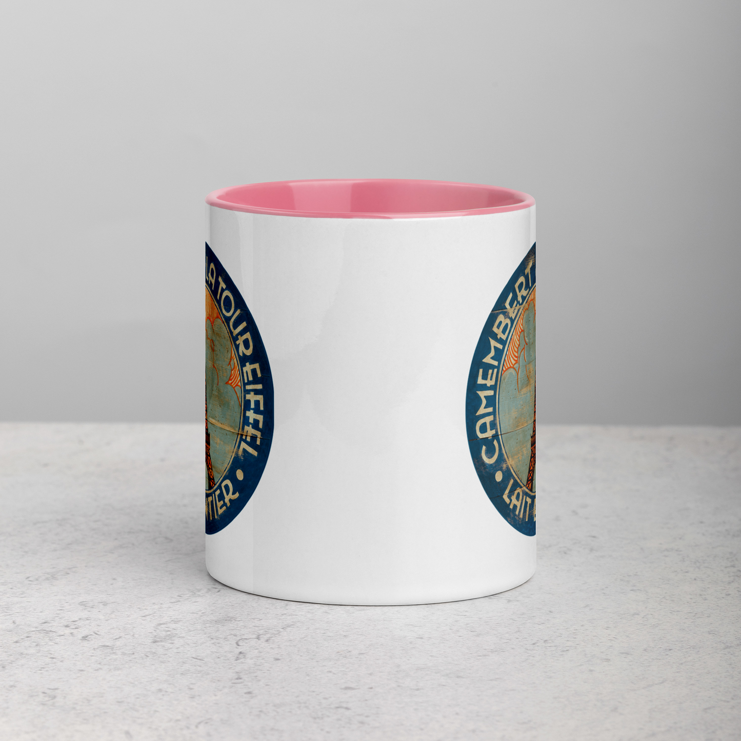 Eiffel Tower in Clouds Mug with Color Inside