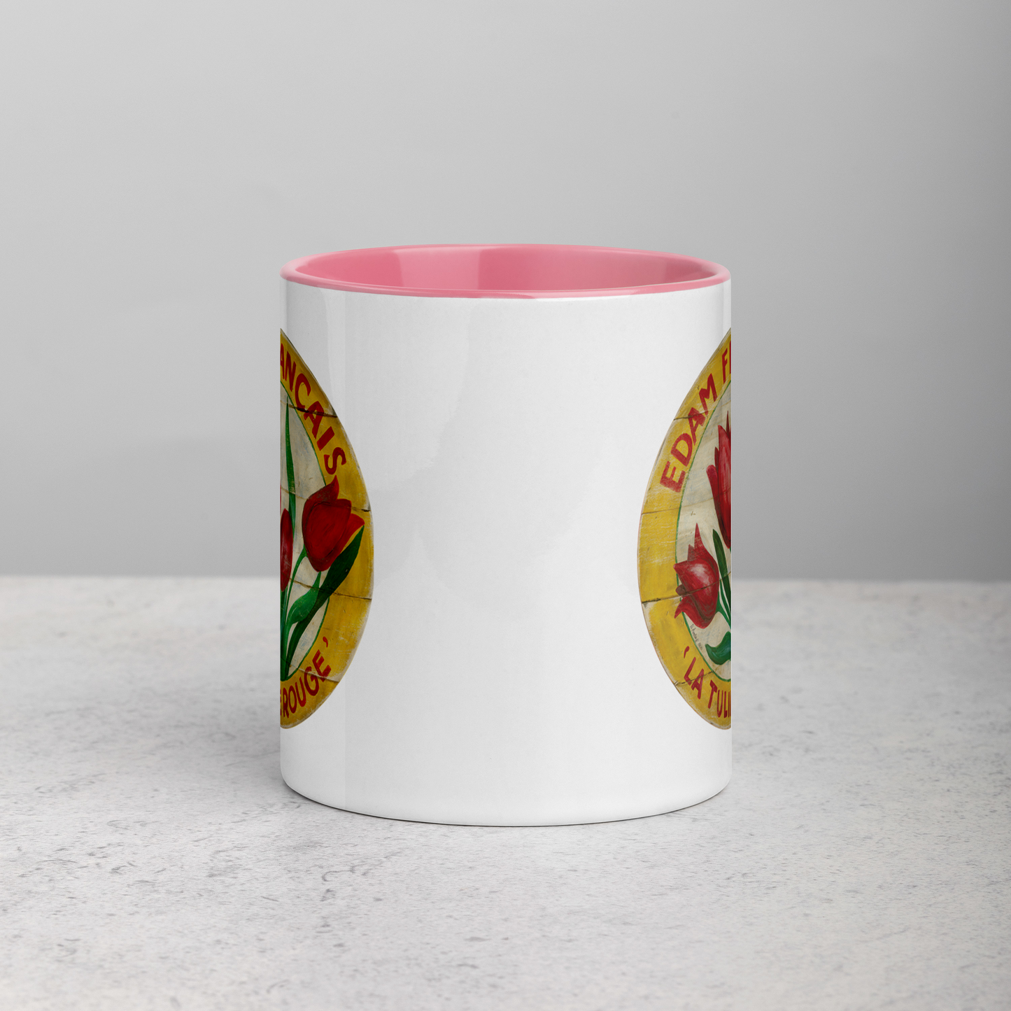 Red Tulip Mug with Color Inside