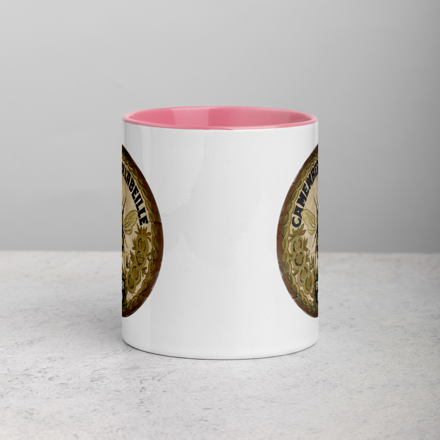 Gold Bee Mug with Color Inside