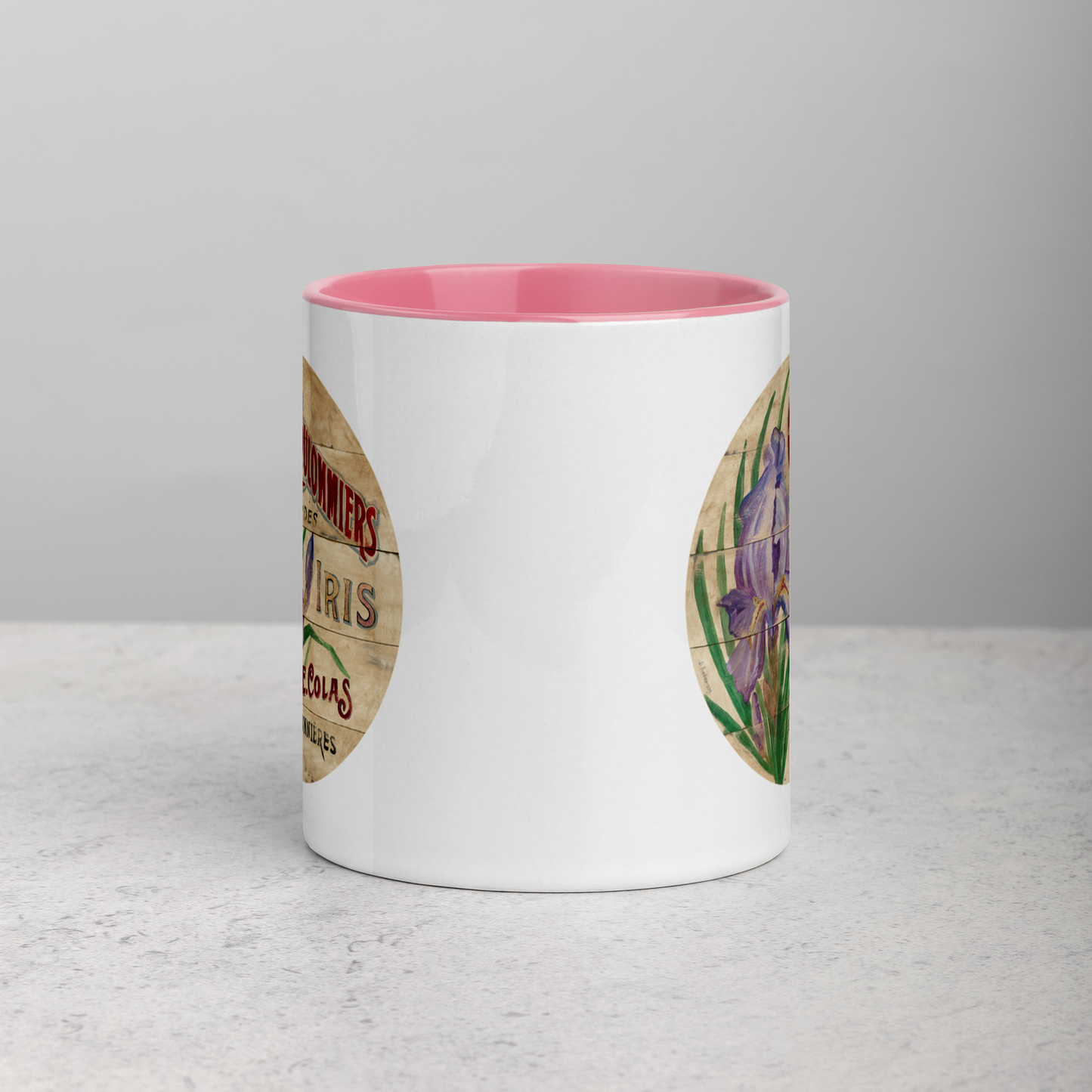 Purple Iris Mug with Color Inside