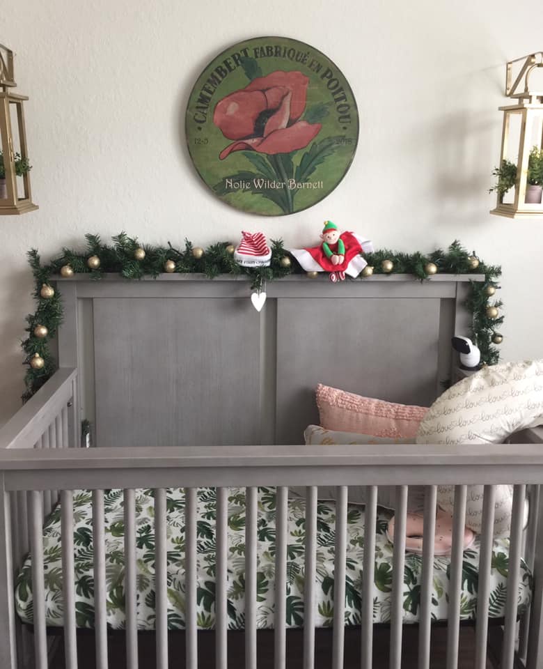 Pink Poppy on green 15" or 23" Wall Art or Lazy Susan