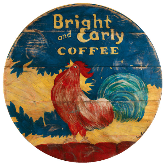 Bright & Early Rooster 15" or 23" Wall Art or Lazy Susan