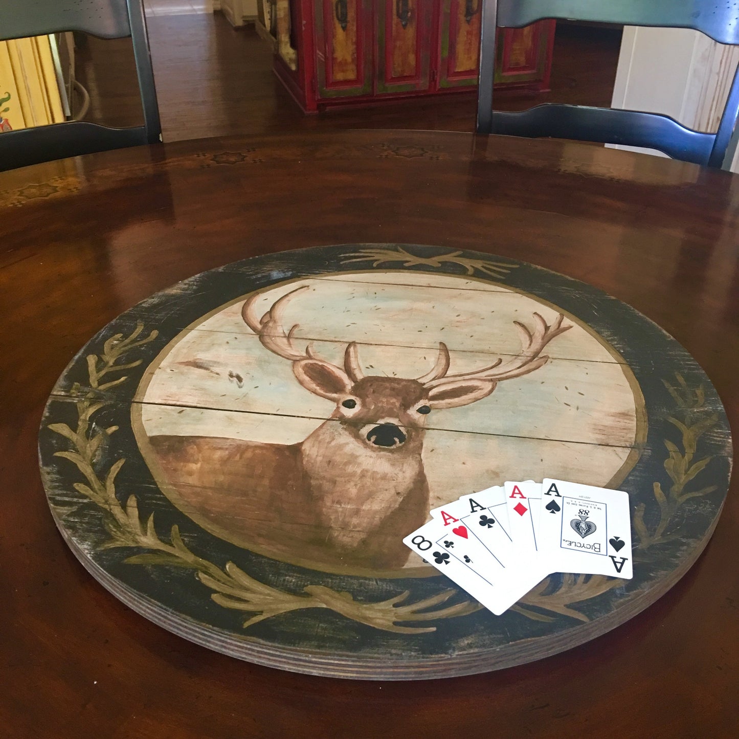 Deer with black border Lazy Susan