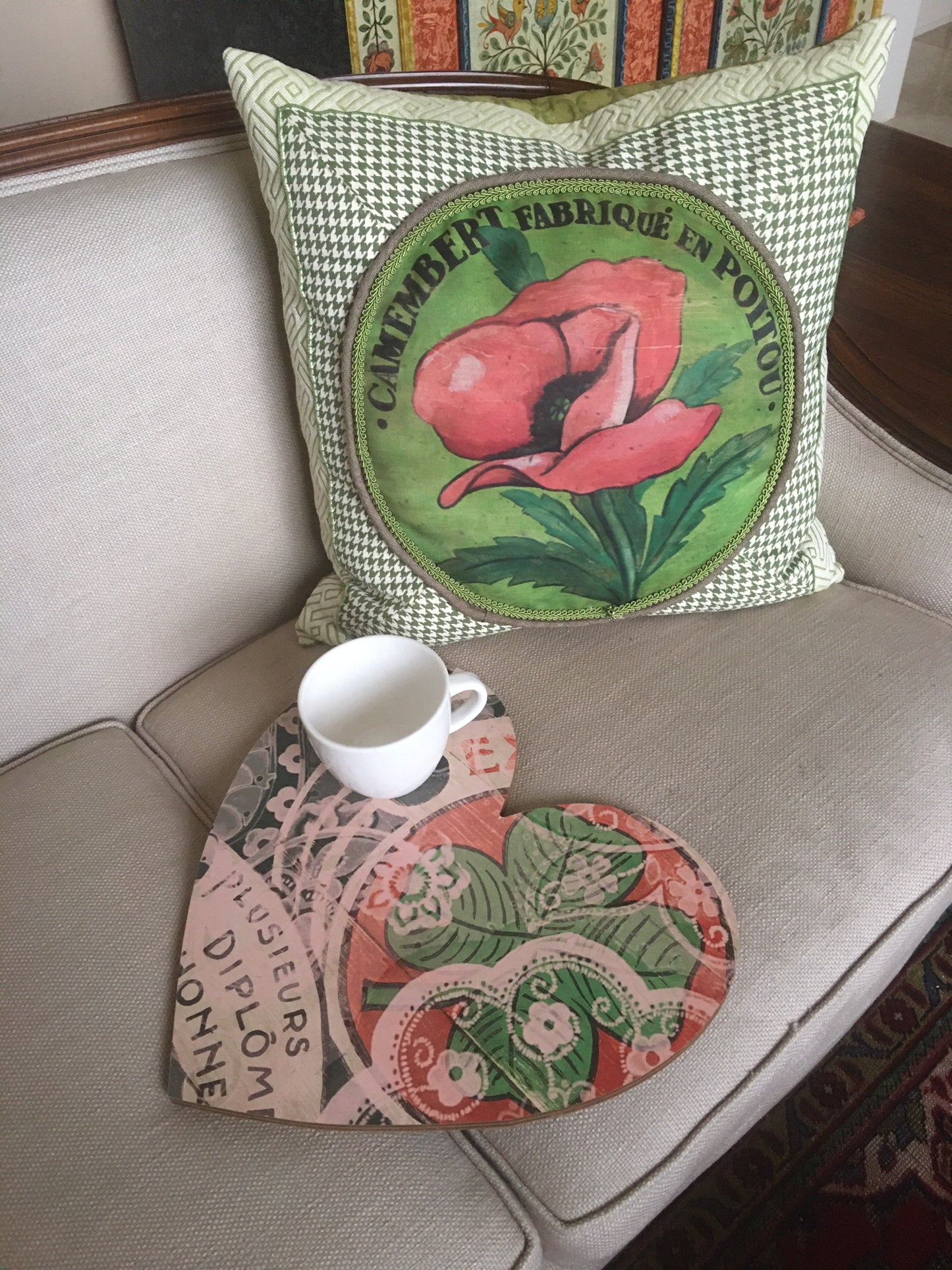 Heart Board Green Lucky Clover Tray