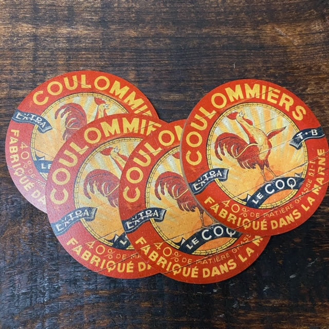 Red and Yellow Sun Rooster Coasters (set of 4)