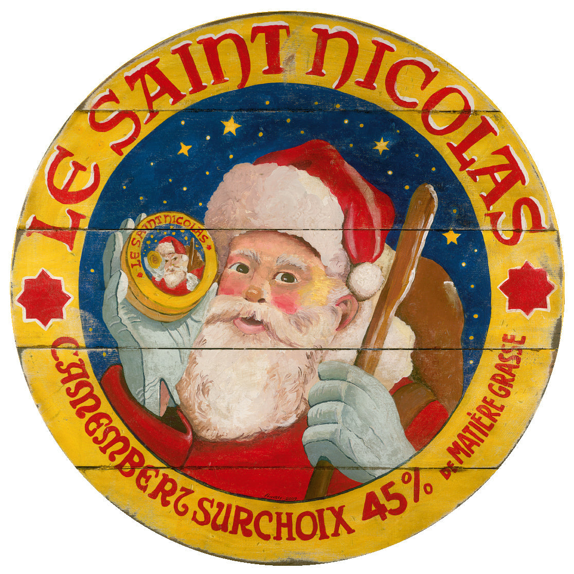 Santa Claus 15" or 23" Wall Art or Lazy Susan