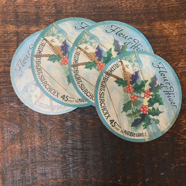 Winter Holly Christmas Coasters