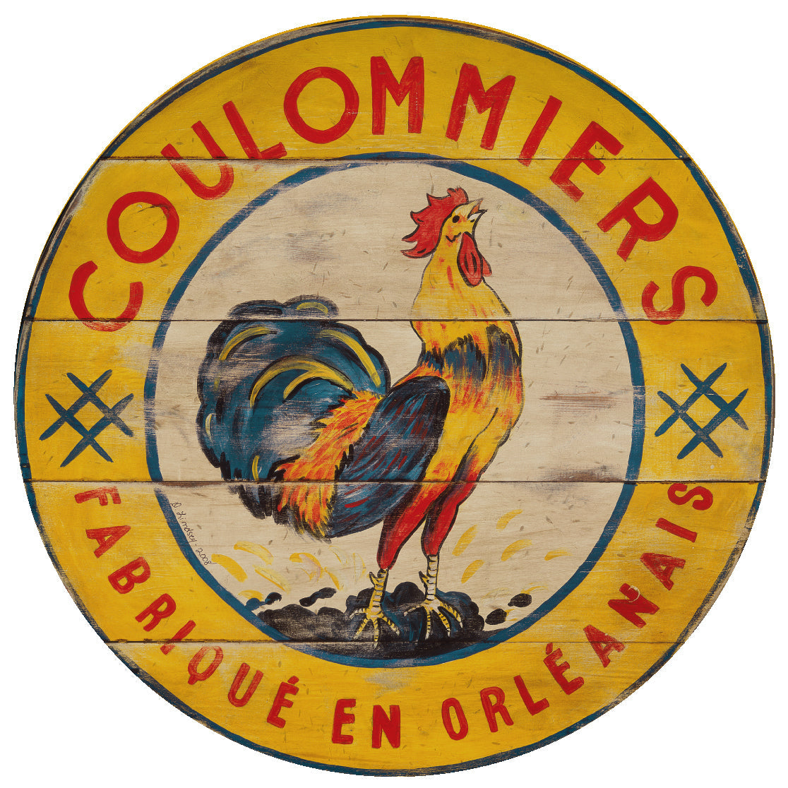 Yellow Rooster 15" or 23" Wall Art or Lazy on woodSusan