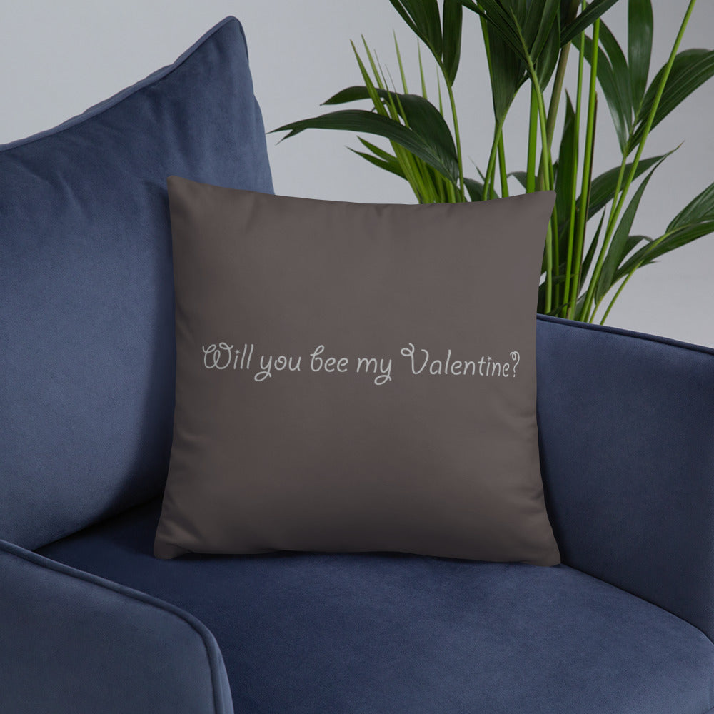 Heart Throw Pillow with our Vintage Bee Design 18 x 18