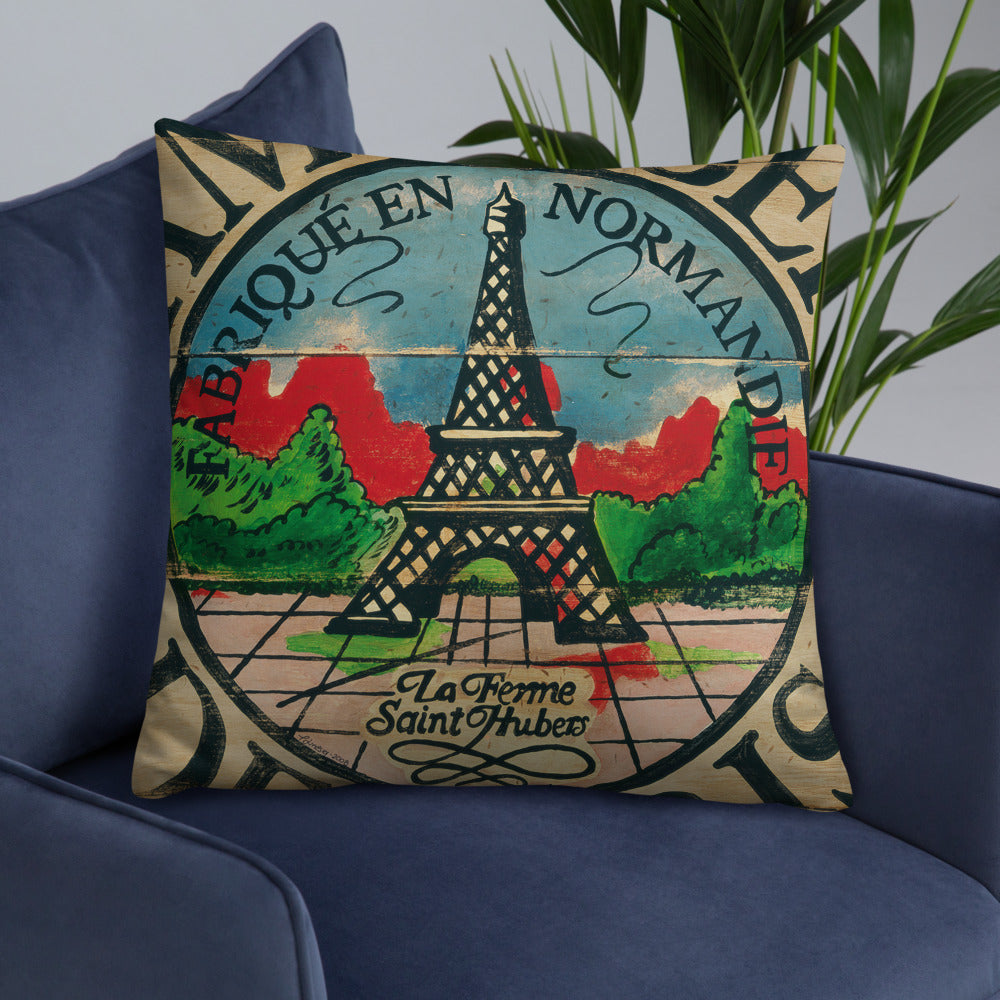 22 x 22 Eiffel Tower Throw Pillow