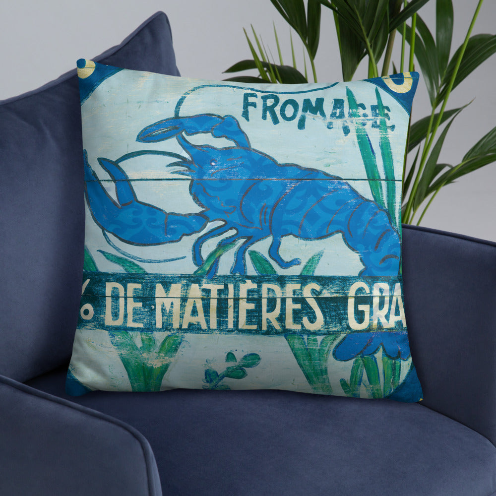 22 x 22 Rare Blue Lobster Throw Pillow