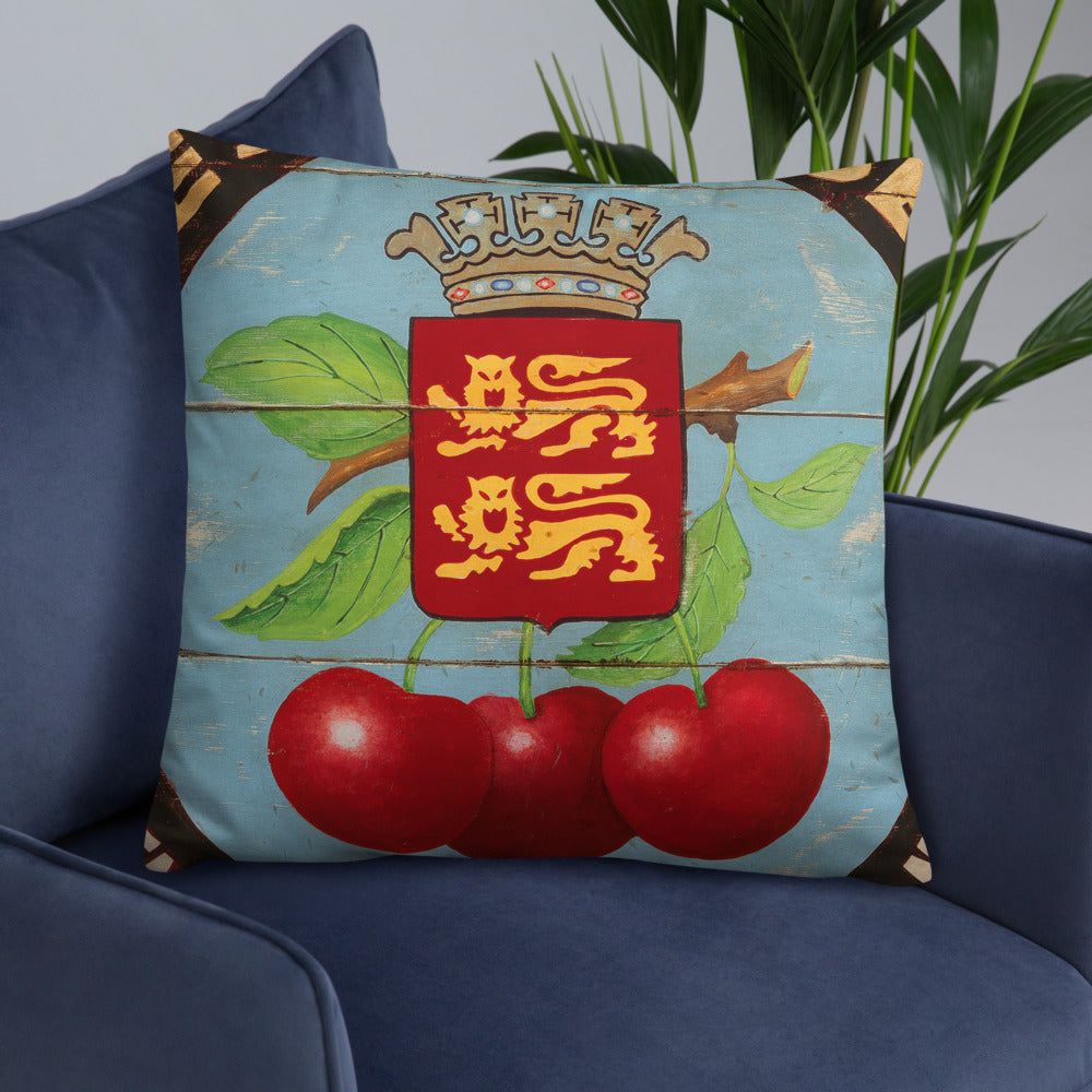 22 x 22 Red Cherries Throw Pillow