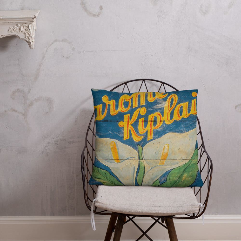 22 x 22 White Calla Lily Throw Pillow