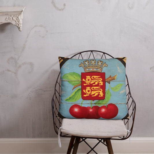 22 x 22 Red Cherries Throw Pillow