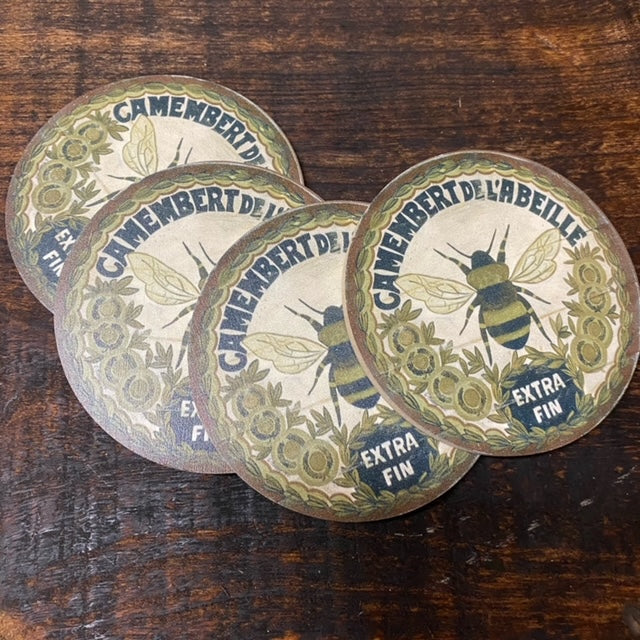 Gold Bee Coasters (set of 4)