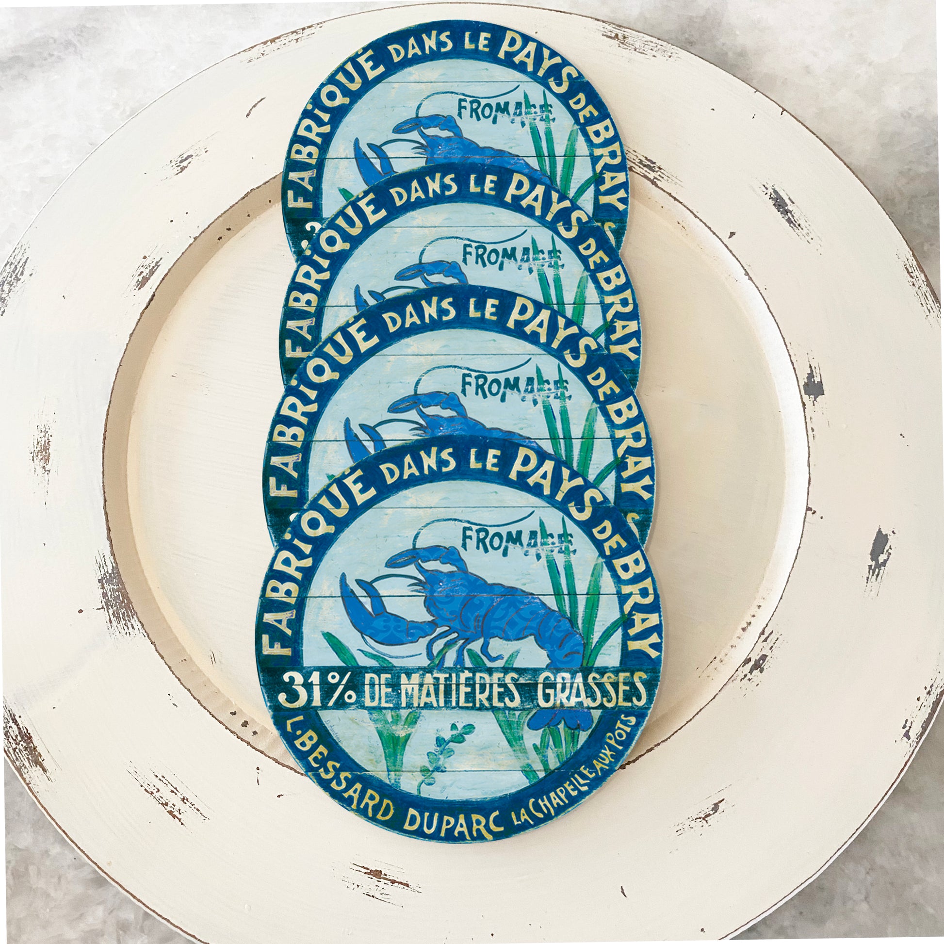 Rare Blue Lobster Coasters (set of 4)