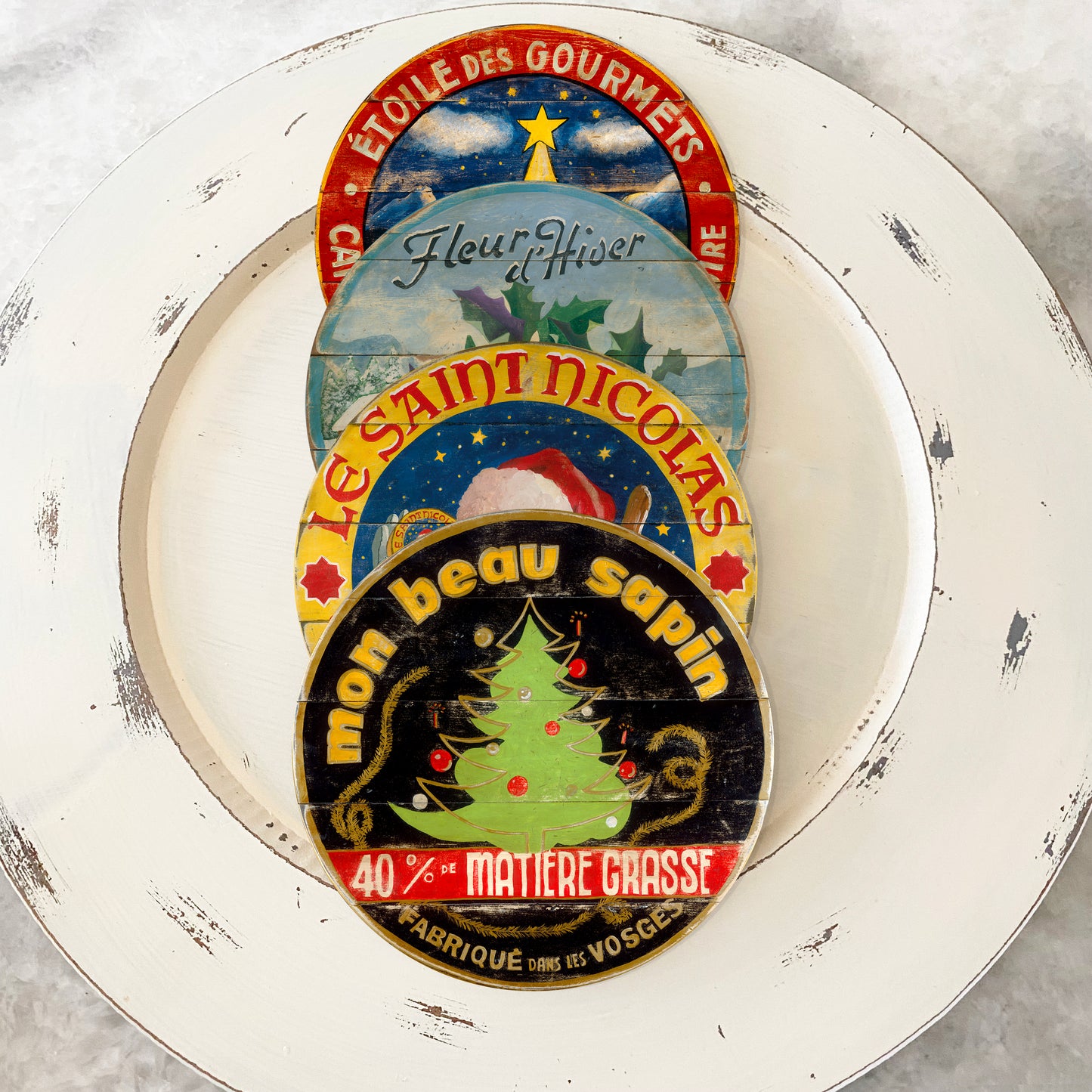 Christmas Coasters assortment (set of 4)