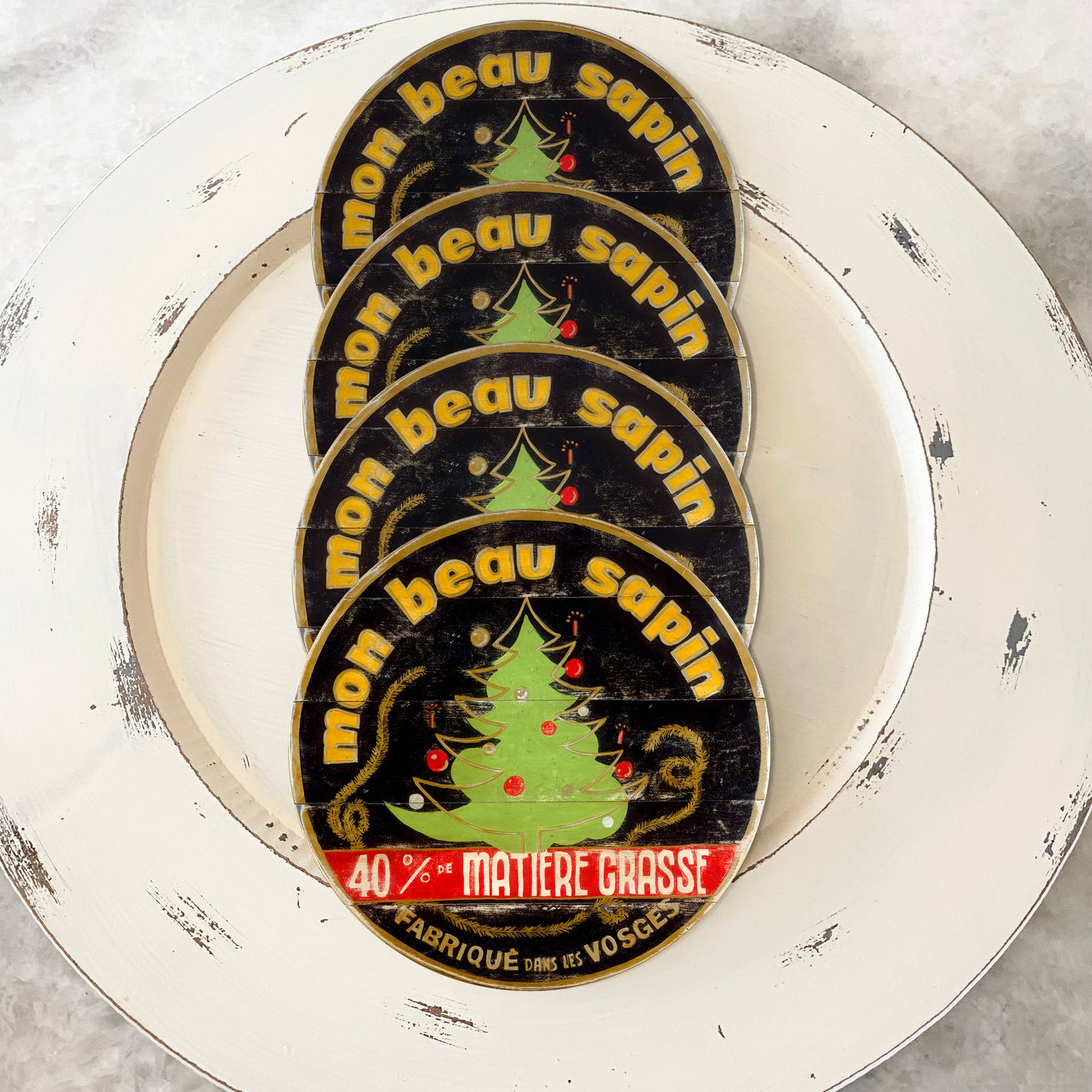 Christmas Tree Coasters (set of 4)