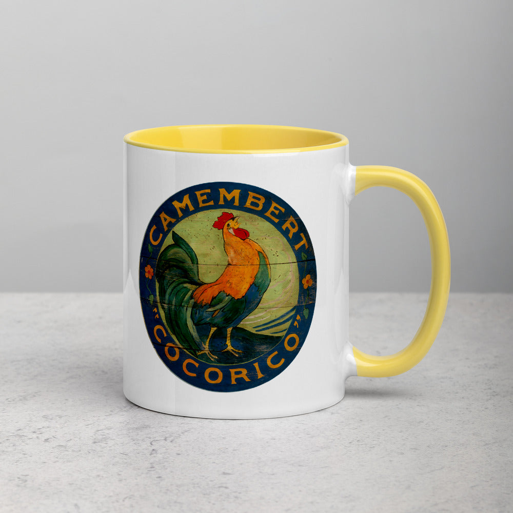 Blue Rooster Mug with Color Inside
