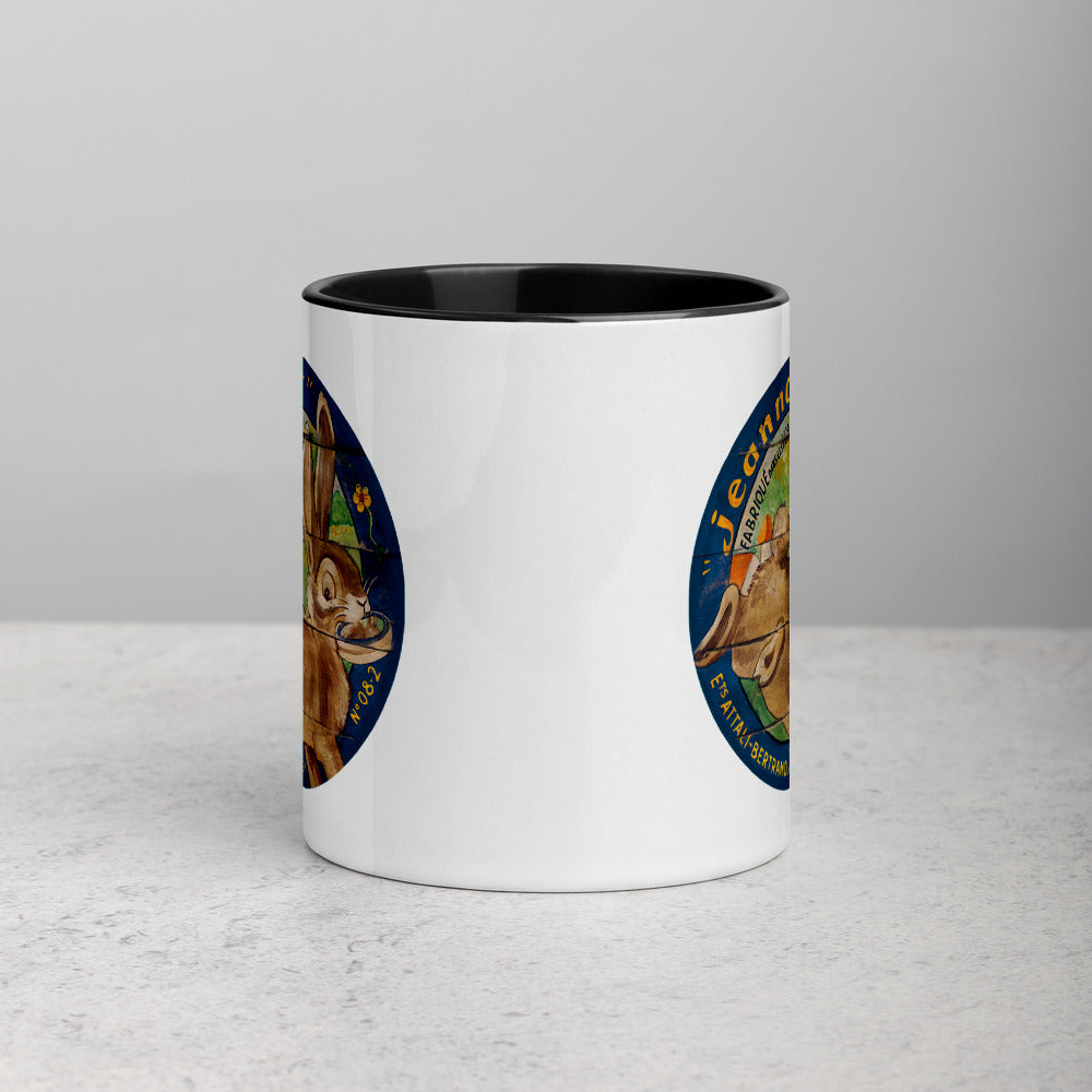 Brown Rabbit Mug with Color Inside