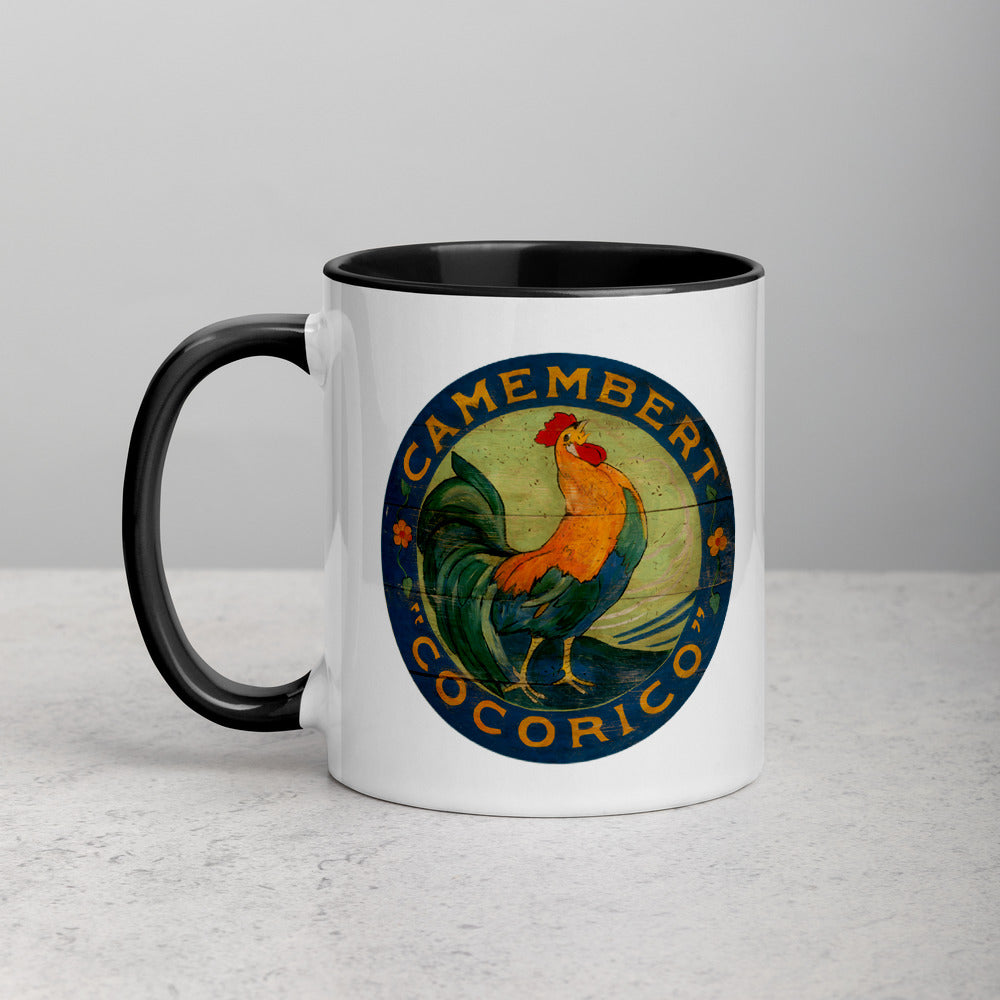 Blue Rooster Mug with Color Inside