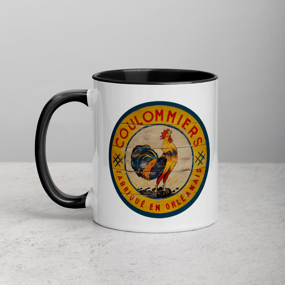 Yellow Rooster Mug with Color Inside