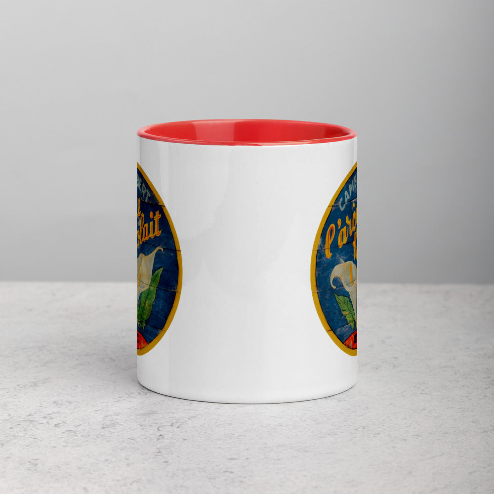 White Calla Lily Mug with Color Inside