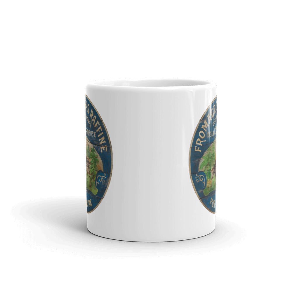 Happy French Goat White Glossy Mug