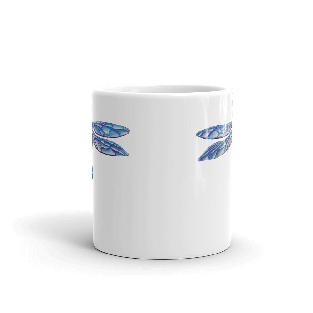 Dragonfly White Glossy Mug