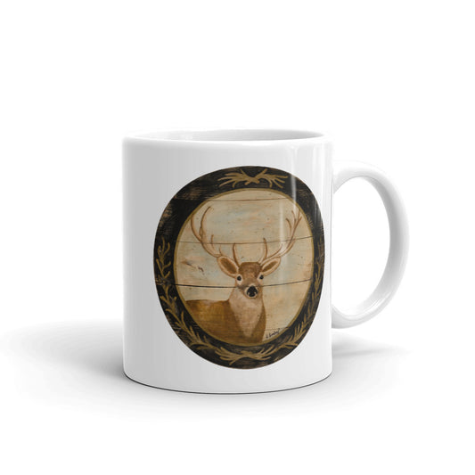 Deer White Glossy Mug