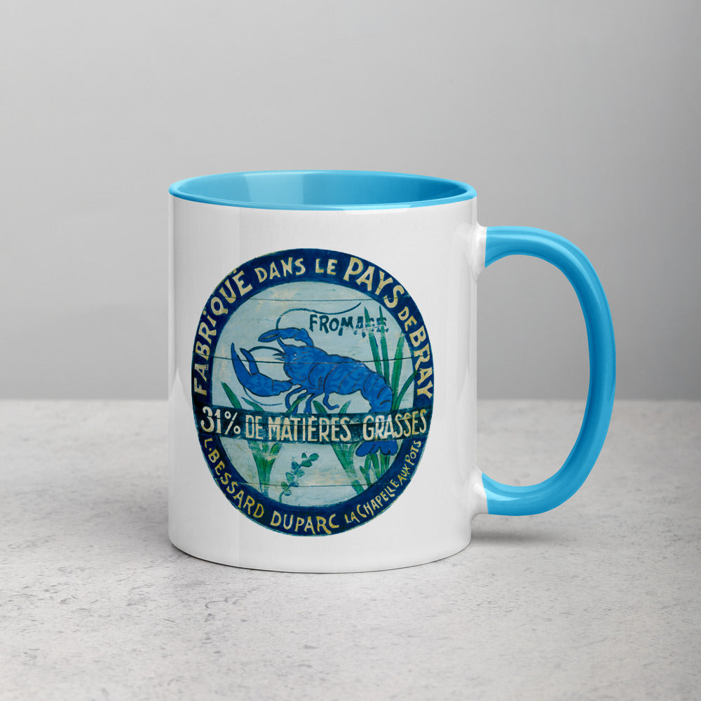 Rare Blue Lobster Mug with Color Inside