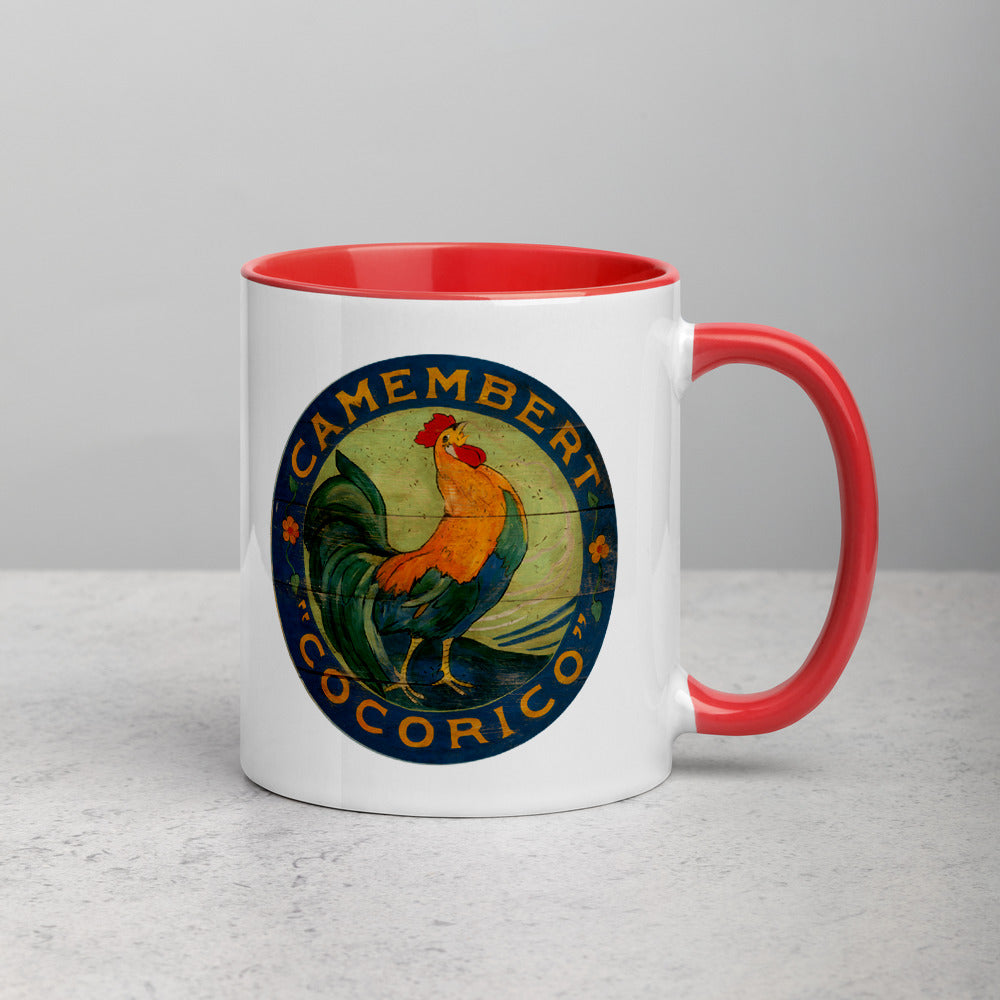 Blue Rooster Mug with Color Inside