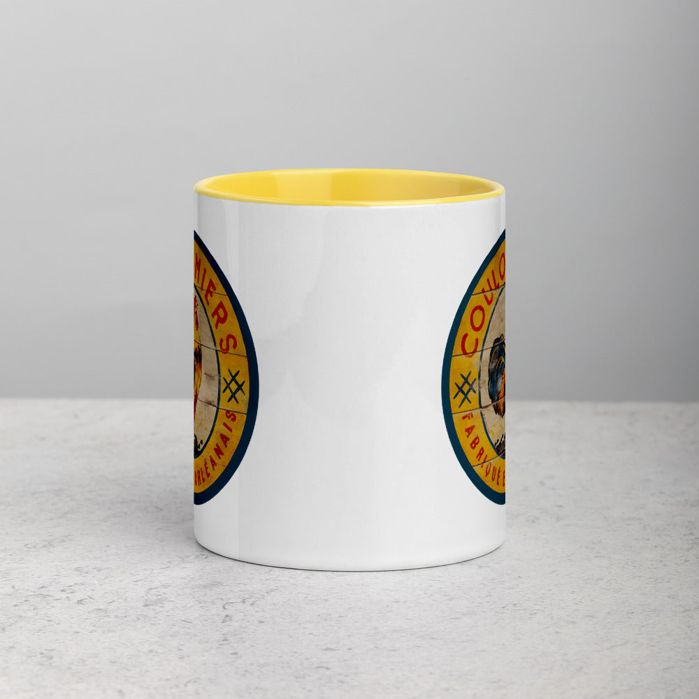 Yellow Rooster Mug with Color Inside
