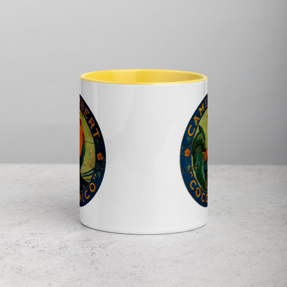 Blue Rooster Mug with Color Inside