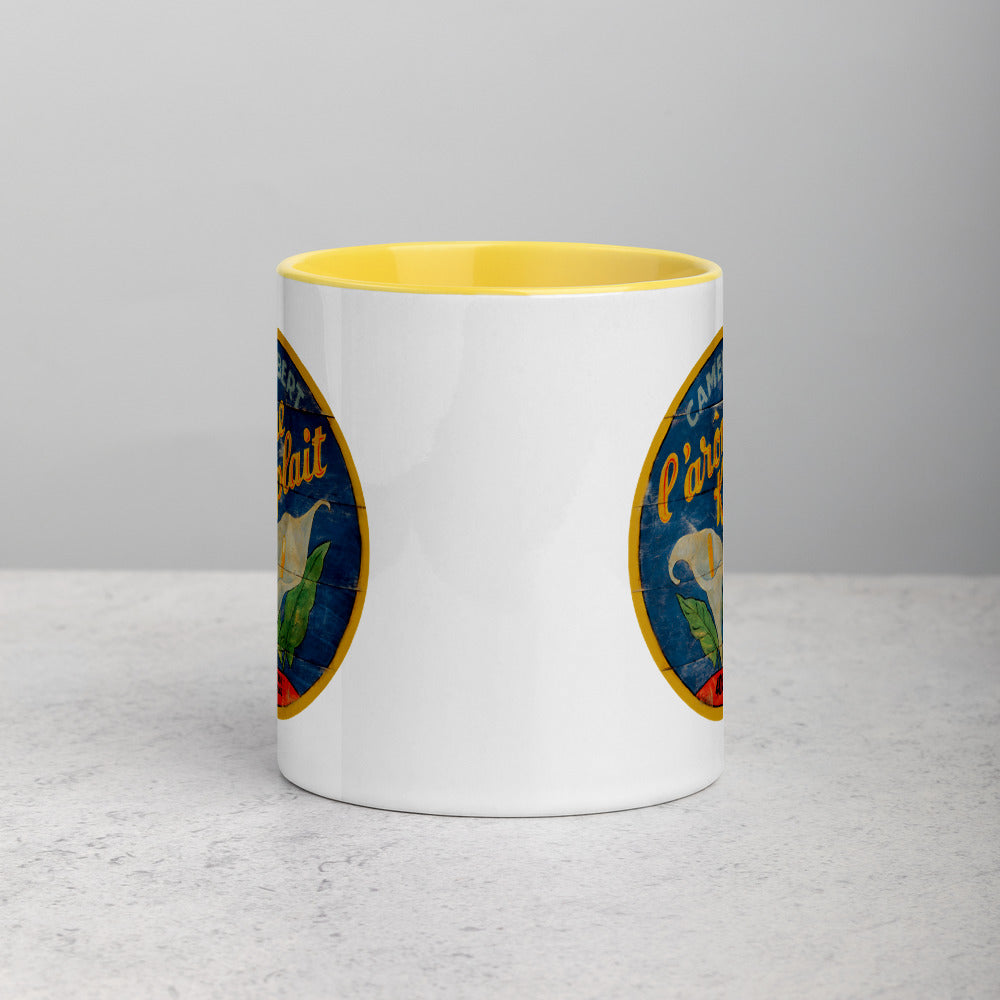 White Calla Lily Mug with Color Inside