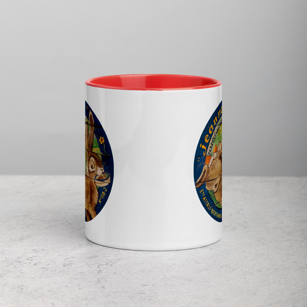 Brown Rabbit Mug with Color Inside