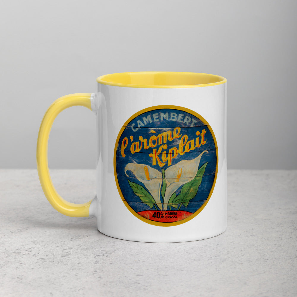 White Calla Lily Mug with Color Inside