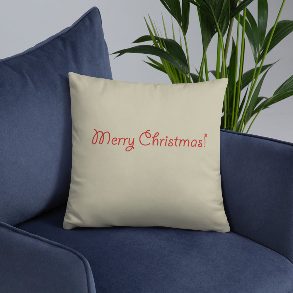 Winterberry Holly on Cream Pillow 18 x 18