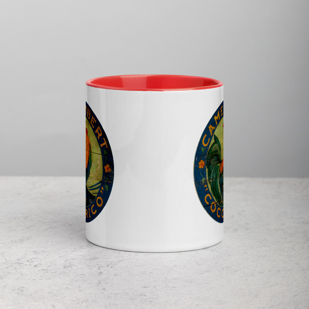 Blue Rooster Mug with Color Inside