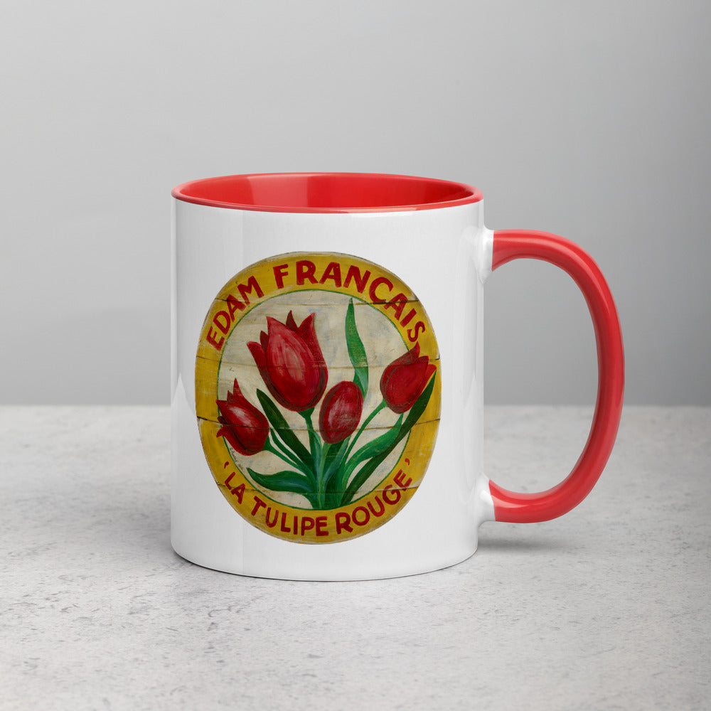 Red Tulip Mug with Color Inside