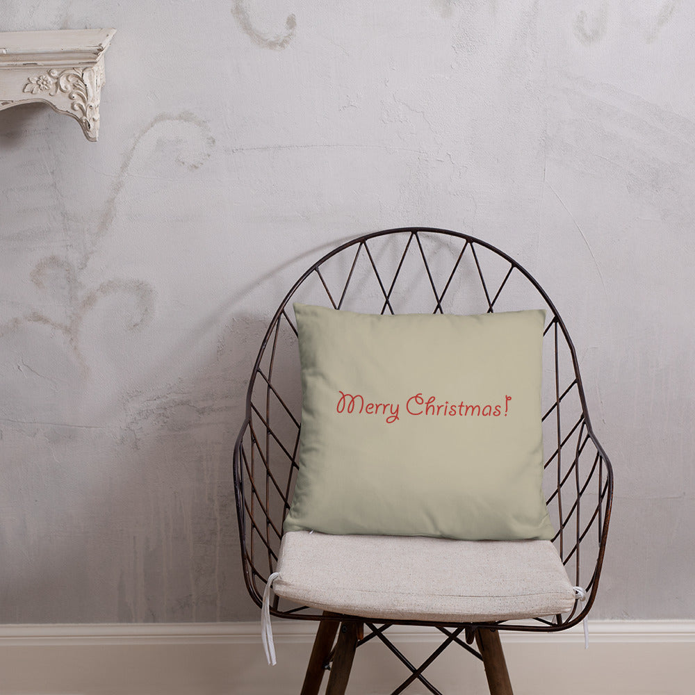 Winterberry Holly on Cream Pillow 18 x 18